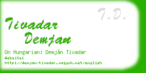 tivadar demjan business card
