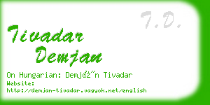 tivadar demjan business card